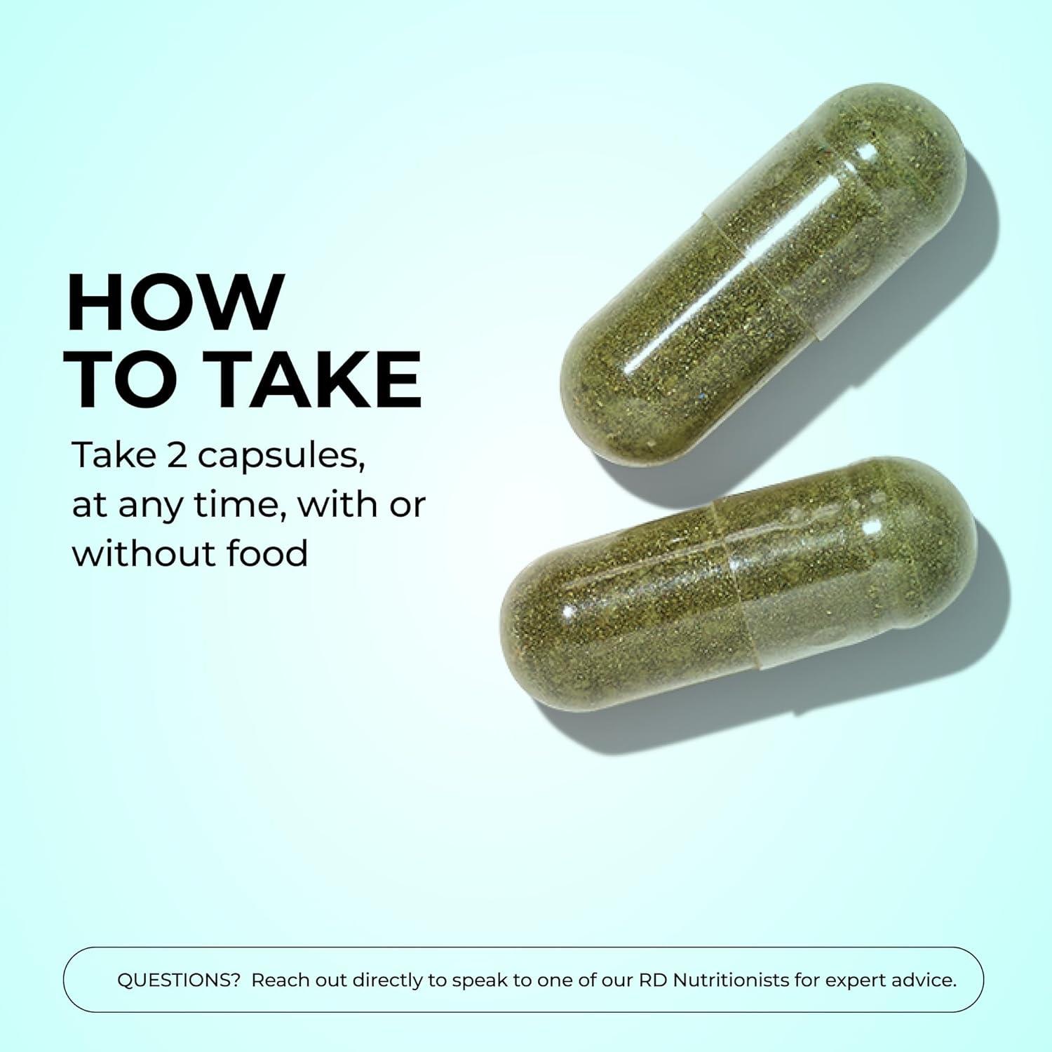 imageHUM Daily Cleanse Acne Supplements for Women ampamp Men Gentle Digestive Cleanse for Clear Skin Support Zinc Spirulina Chlorella Detoxifying Herbs Organic Algae Skin Vitamins Supplement 60 Capsules