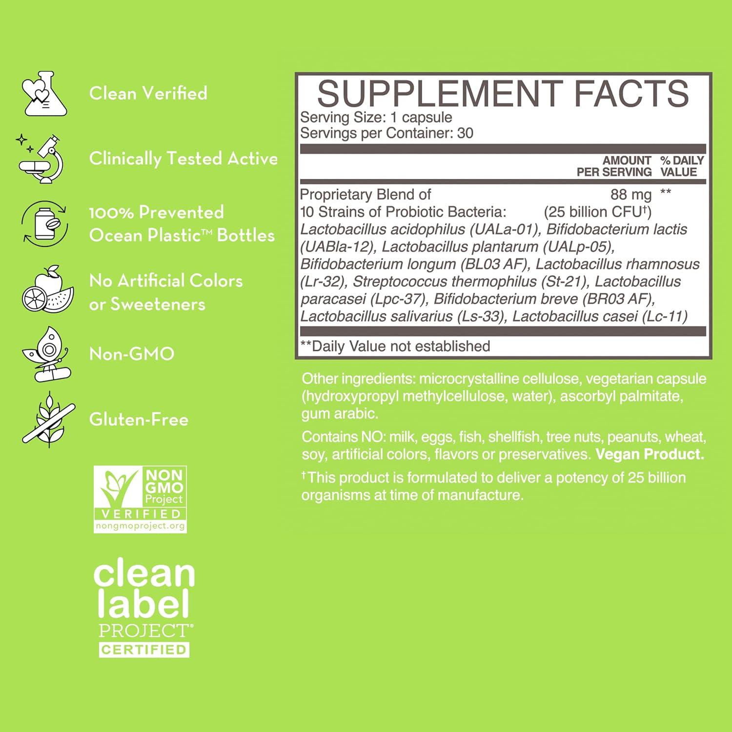 imageHUM Gut Instinct Daily Probiotics for Women and Men Digestive Health Lactobacillus Bifidobacterium Strains for Immune Support Probiotic Supplement for Healthy Gut Diversity 30 Capsules90Day Supply