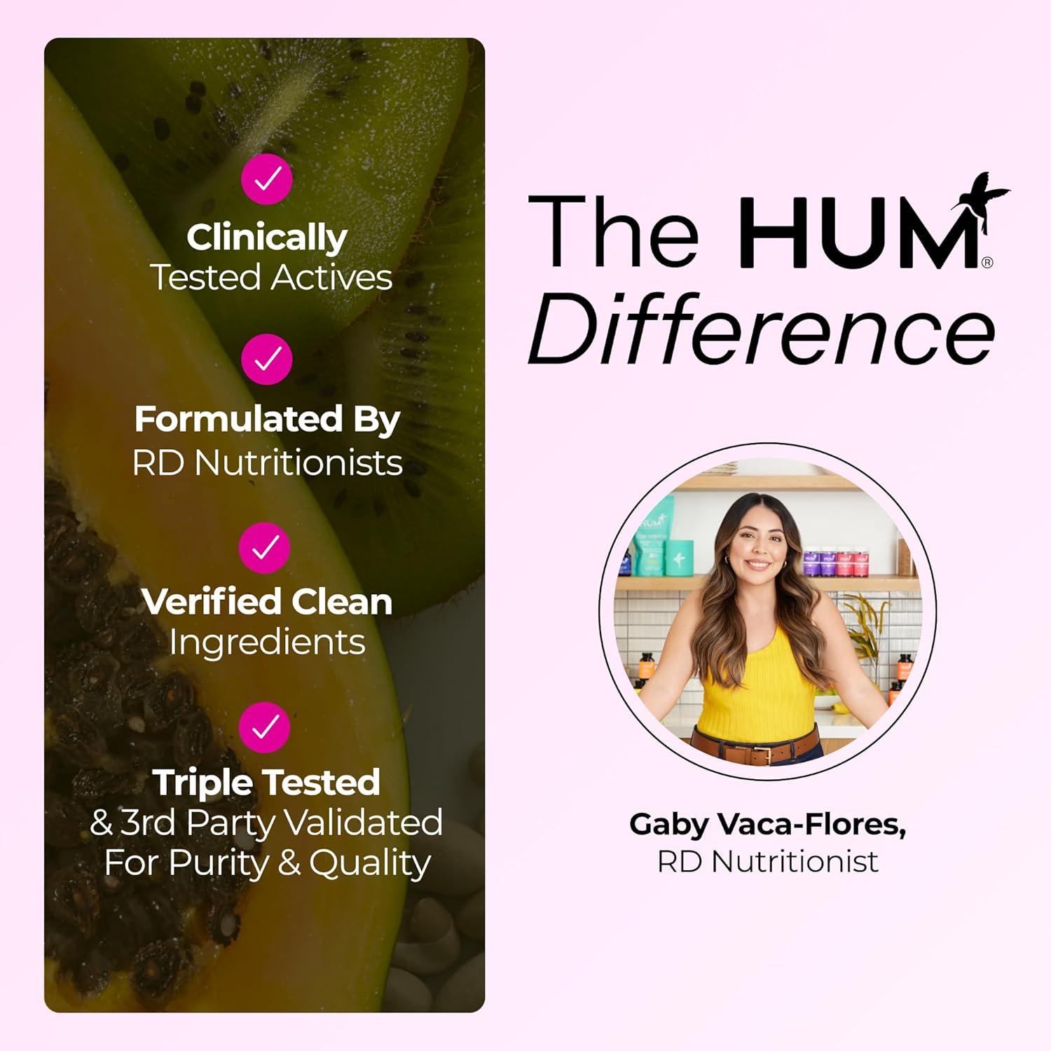 imageHUM Hair Strong Daily Hair Growth Supplement with Biotin Zinc Vitamin B12 to Support Growth Folic Acid ampamp Vitamin B12 Vitamins for Healthy Hair Support for Women and Men 30 Vegan CapsulesCapsule Version