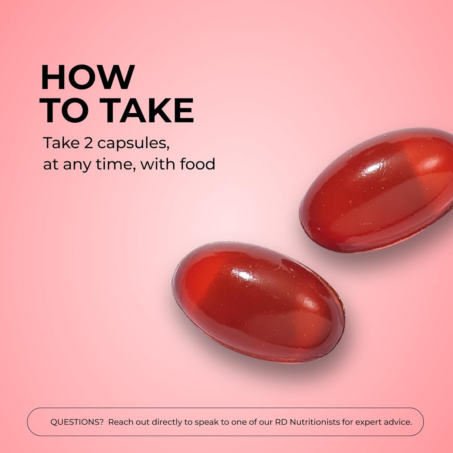 imageHUM Red Carpet Skin ampamp Hair Vitamins for Women with Omega 3 Fatty Acids Vitamin E and Black Currant Seed Oil Supplement for Skin Health ampamp Healthy Hair Follicles Support 60 Count