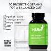HUM Gut Instinct Daily Probiotics for Women and Men, Digestive Health, Lactobacillus, Bifidobacterium Strains for Immune Support, Probiotic Supplement for Healthy Gut Diversity, 30 Capsules(90-Day Supply)
