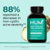 HUM Skin Squad Probiotics for Women and Men, Skin Care Supplement for Clear Complexion & Gut Health Support, Microbiome Prebiotic & Probiotic Supplement for Breakouts, Digestive Health, 60 Capsules