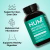 HUM Skin Squad Probiotics for Women and Men, Skin Care Supplement for Clear Complexion & Gut Health Support, Microbiome Prebiotic & Probiotic Supplement for Breakouts, Digestive Health, 60 Capsules