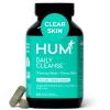 HUM Daily Cleanse Acne Supplements for Women & Men, Gentle Digestive Cleanse for Clear Skin Support, Zinc, Spirulina, Chlorella, Detoxifying Herbs, Organic Algae, Skin Vitamins Supplement, 60 Capsules