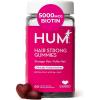 HUM Hair Strong Daily Hair Growth Supplement with Biotin, Zinc, Vitamin B12 to Support Growth, Folic Acid & Vitamin B12 Vitamins for Healthy Hair Support for Women and Men, 30 Vegan Capsules(30-Day Supply)