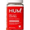 HUM Pro Apple Cider Vinegar Gummies with Probiotics for Digestive Health & Gut Health,100% Organic Apple Cider Vinegar with Mother Gummy Vitamins, Vitamin B12 for Energy Support, 60 ACV Gummies