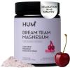 HUM Nutrition Flatter Me Fiber + Dream Team Magnesium Powder Bundle – Digestive Support Fiber & Magnesium Bisglycinate Drink Mix with L-Theanine & Tart Cherry, Cherry Lemon, 2-Product Wellness Routine