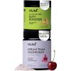HUM Nutrition Flatter Me Fiber + Dream Team Magnesium Powder Bundle – Digestive Support Fiber & Magnesium Bisglycinate Drink Mix with L-Theanine & Tart Cherry, Cherry Lemon, 2-Product Wellness Routine